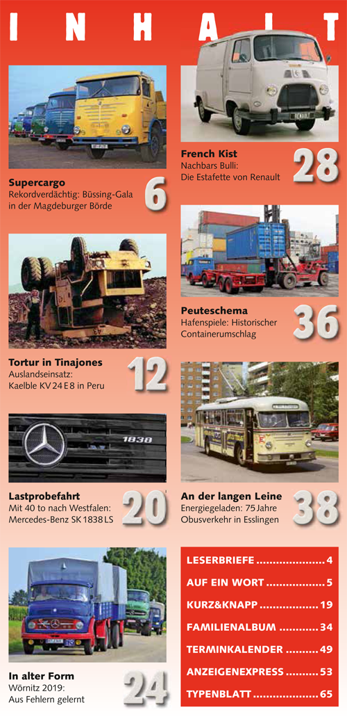 Inhalt Historischer Kraftverkehr 2019 - 5